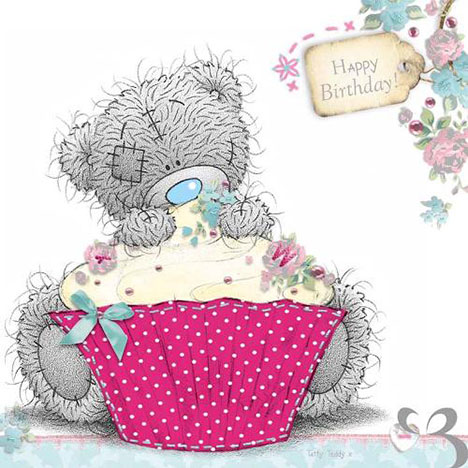 Tatty Teddy with big Cake Birthday Me to You Bear Card £1.40